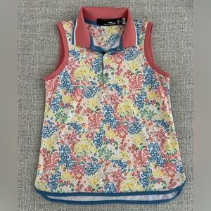 Polo Ralph Lauren RLX Girls Medium (8-10) Floral Sleeveless Polo